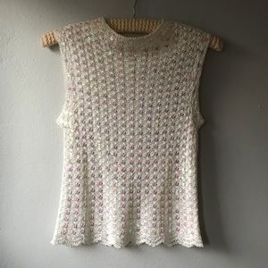 Vintage sequin knit top